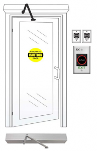 Automatic Touchless Door Entry System Using Automatic Operator And Wave To Exit Switch